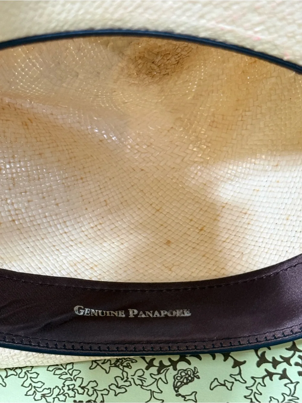 Stetson Natural Straw Hat with Brown Sweatband Large 7 1/4” - 7 3/8”